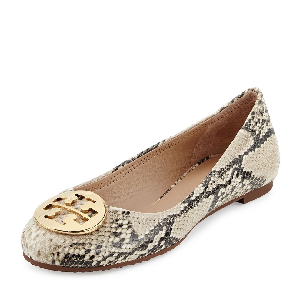 Tori Burch Reva Snakeskin Flats